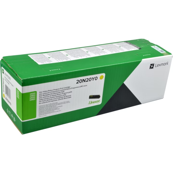 Toner Lexmark 20N20Y0, CS331, CS431, CX331, CX431, žltá (yellow), originál