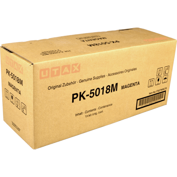 Toner Utax PK-5018M, 1T02TWBUT0, purpurová (magenta), originál