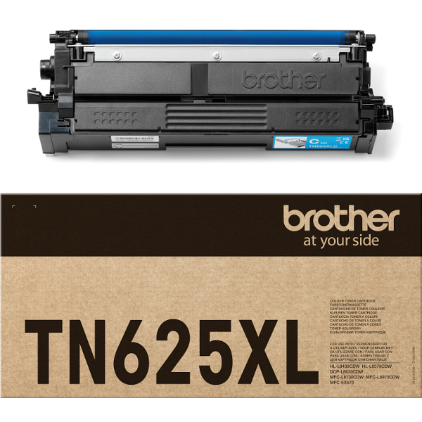 Toner Brother TN-625XLC, TN625XLC, azúrová (cyan), originál