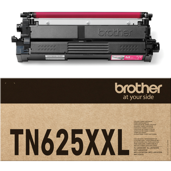 Toner Brother TN-625XXLM, TN625XXLM, purpurová (magenta), originál