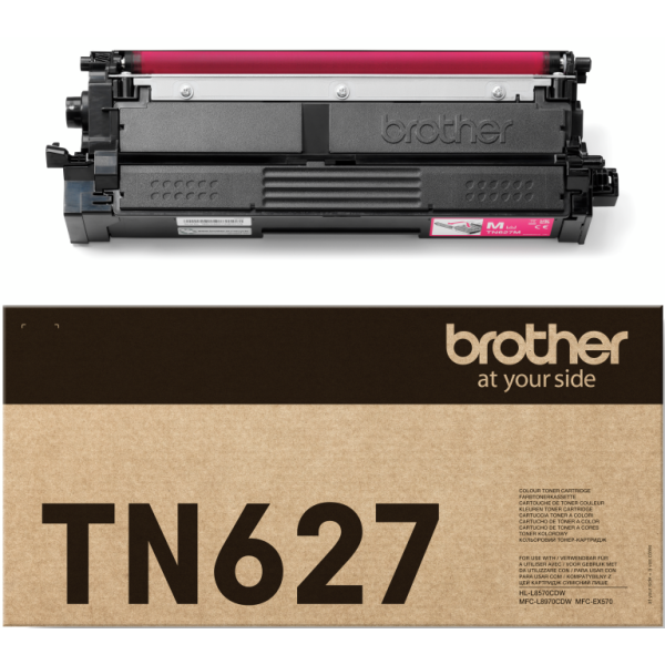 Toner Brother TN-627M, TN627M, purpurová (magenta), originál