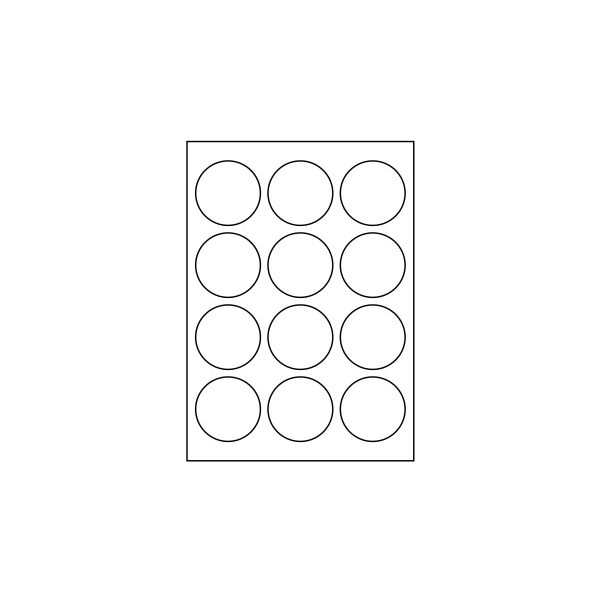 Samolepiace etikety kruh 60 mm