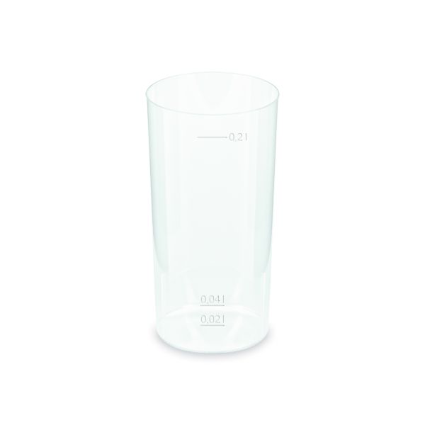 Pohár vratný (PP) opakovane použiteľný Longdrink Ø56mm 2cl/4cl/0,2L [10 ks]