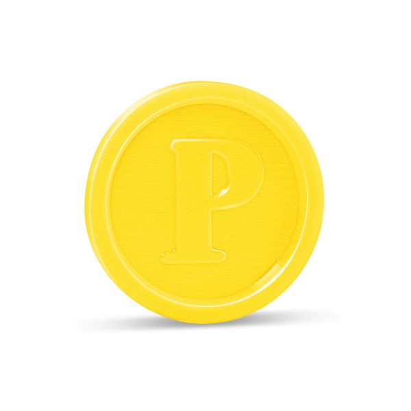 Žetón (PS) žltý Ø23mm [100 ks]
