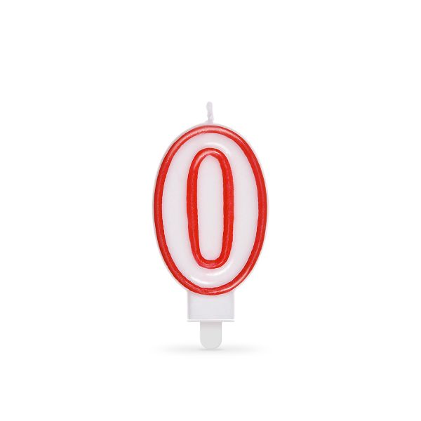 Číslová sviečka so stojančekom "0" 75mm [1 ks]