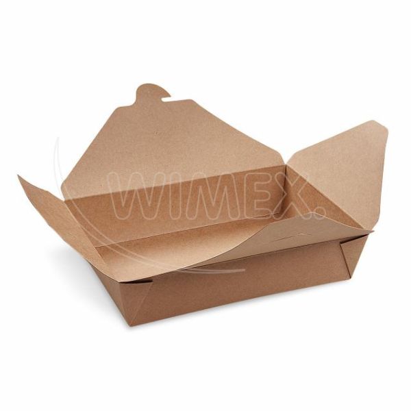 Food box (PAP/PE) nepremastiteľný kraft `L` 195 x 138 x 48 mm 1400ml [50 ks]