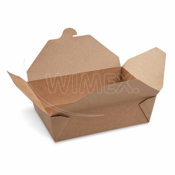 Food box (PAP/PE) nepremastiteľný kraft `L` 195 x 138 x 65 mm 2000ml [50 ks]