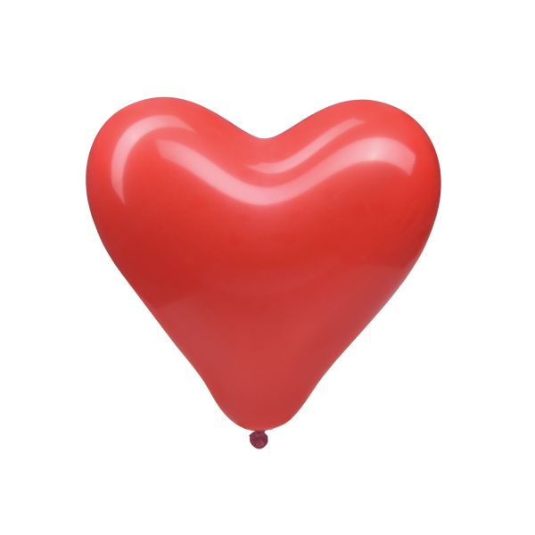 Nafukovací balónik tvar srdce červený Ø35cm `L` [100 ks]