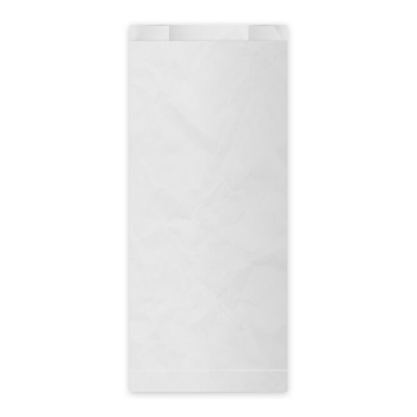 Papierové vrecko (FSC Mix) s bočným skladom biele 15+7 x 35 cm `2,5kg` [100 ks]