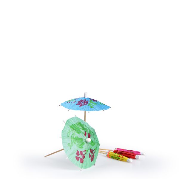 Dáždniček (drevo FSC 100%/PAP) farebný mix Ø10 x 10 cm [144 ks]