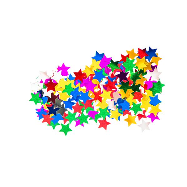 Konfeta lesklá (PET) Hviezdy farebný mix Ø10mm 15g [1 bal]