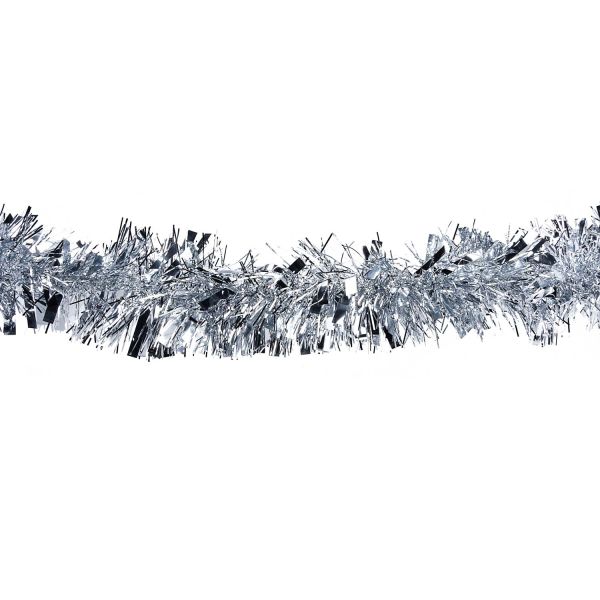 Dekoračná girlanda (PET) strieborná Ø11cm x 2m [1 ks]