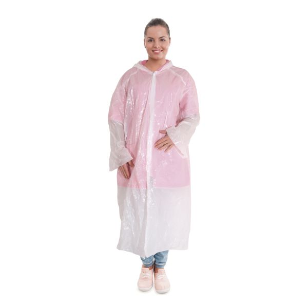 Plášť pre návštevy / Pláštenka (LDPE) s kapucou [10 ks]