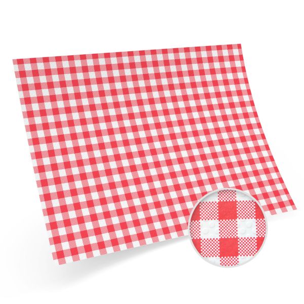 Papierové prestieranie s ražbou Karo červené 40 x 30 cm [200 ks]