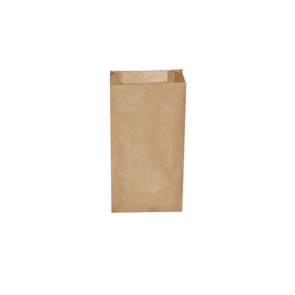 Papierové vrecko s bočným skladom hnedé 12+5 x 24 cm `1kg` [500 ks]