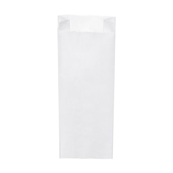 Papierové vrecko s bočným skladom biele 15+7 x 42 cm `3kg` [1000 ks]