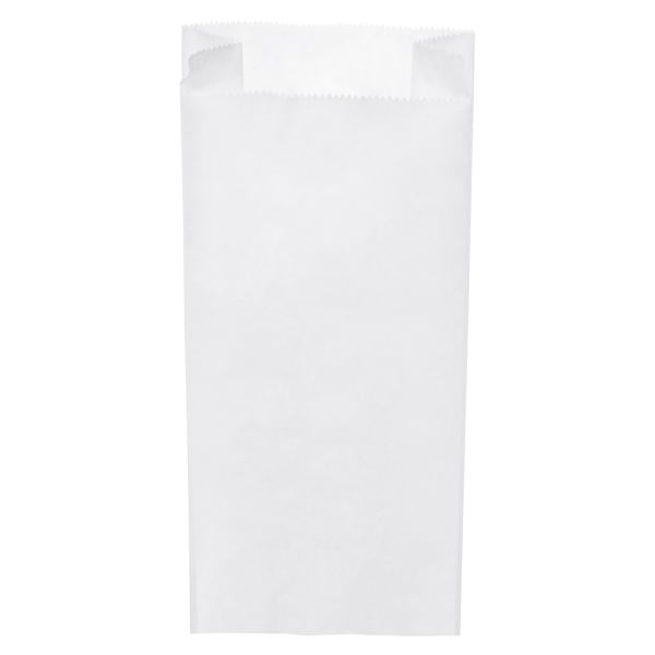 Papierové vrecko s bočným skladom biele 20+7 x 45 cm `5kg` [1000 ks]