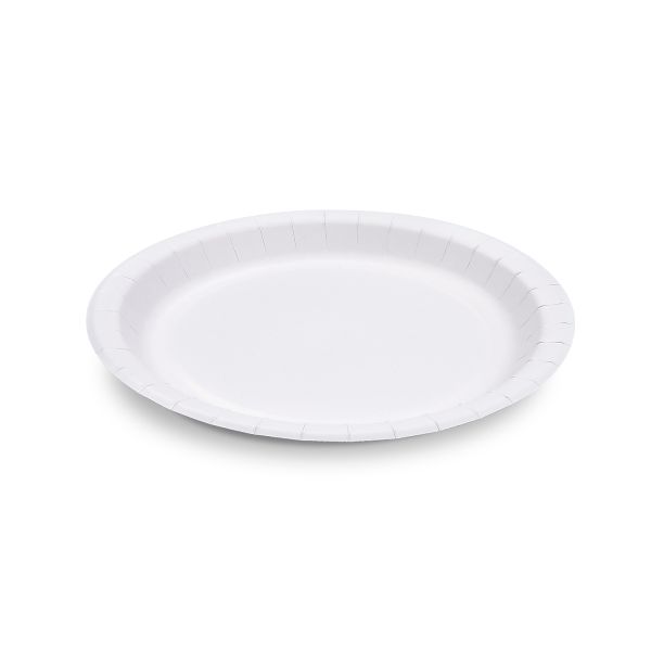 Papierový tanier (FSC Mix) extra-pevný biely Ø23cm [100 ks]