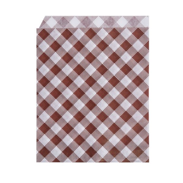 Papierové vrecko Karo 19 x 14 cm na burger/kebap [500 ks]