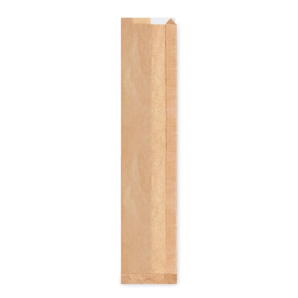 Papierové vrecko (PAP/PP) s okienkom 12+5 x 59 cm `Baguette` [1000 ks]