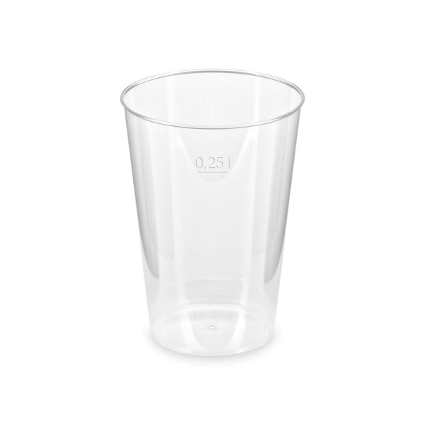 Pohár kryštál (PS) Ø76mm 0,25L [50 ks]