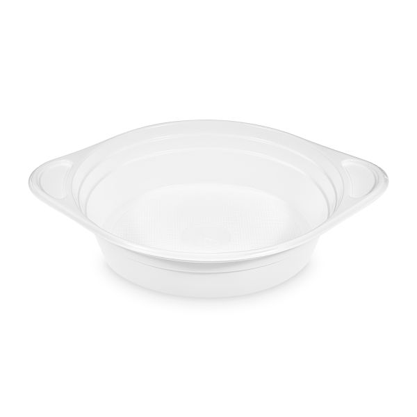 Miska (PP) s uškami biela Ø156mm 350ml [100 ks]