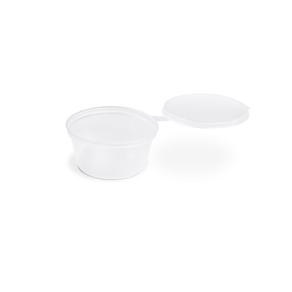 Dressingová miska (PP)  s viečkom priehľadná Ø50mm 30ml [100 ks]