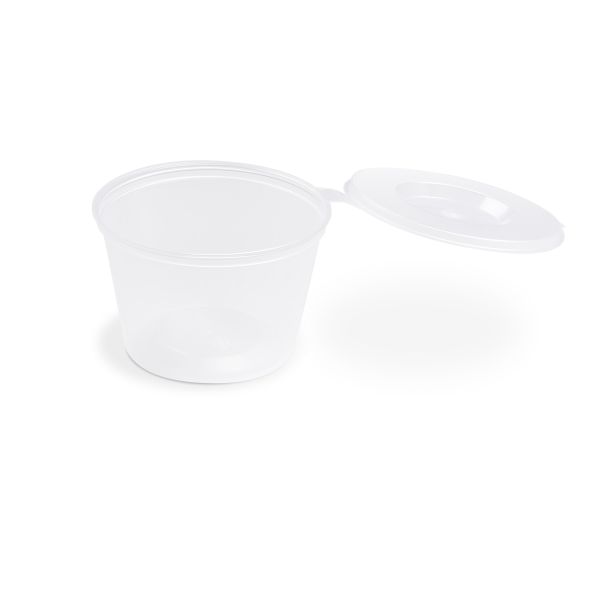 Dresinková miska (PP) s viečkom priehľadná Ø70mm 120ml [50 ks]