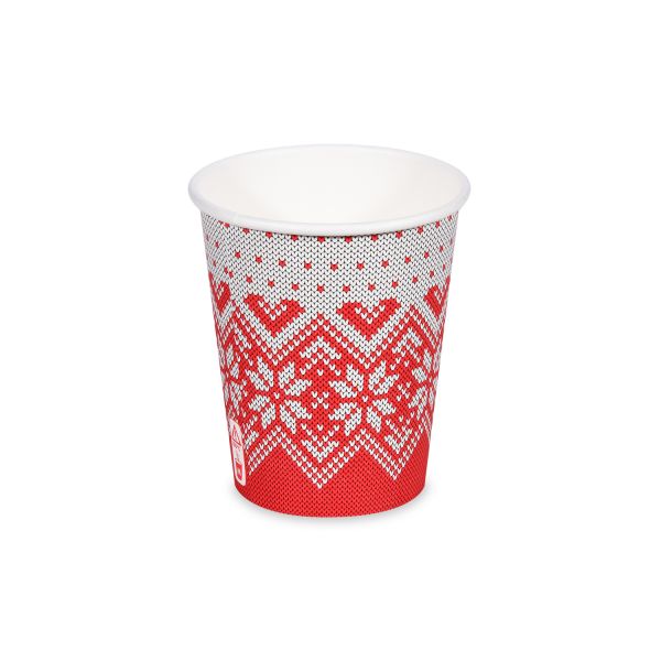 Papierový pohár (FSC Mix/PE) Zimné obdobie Ø80mm 280ml `0,2L/8oz/M` [50 ks]