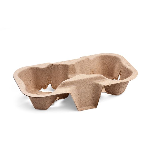 Podnos (PAP FSC Recycled) na 2 poháre 19 x 11 x 4 cm [50 ks]