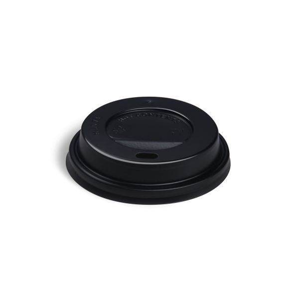 Viečko vypuklé (PS) čierne pre pohár Ø73mm [100 ks]