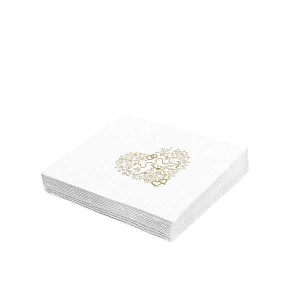 Obrúsok (PAP FSC Mix) 2vrstvý Svadba 33 x 33 cm [50 ks]