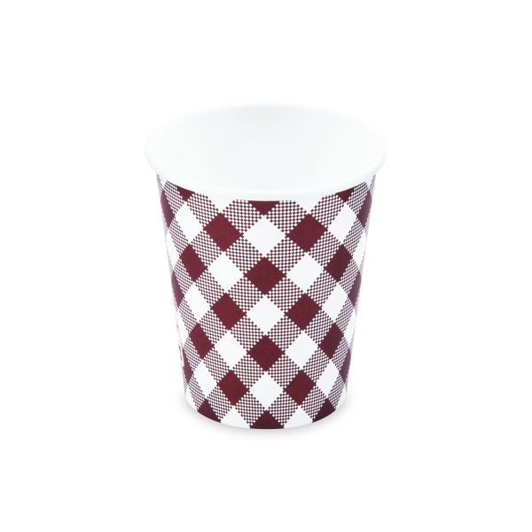 Papierový pohár (PAP/PE) Karo Ø80mm 280ml `0,2L/8oz/M` [10 ks]