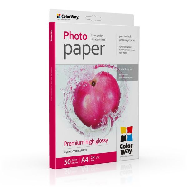 Fotopapier ColorWay Premium Super lesklý mikroporézny 255g/m²,50ks,A4 (PSG255050A4)