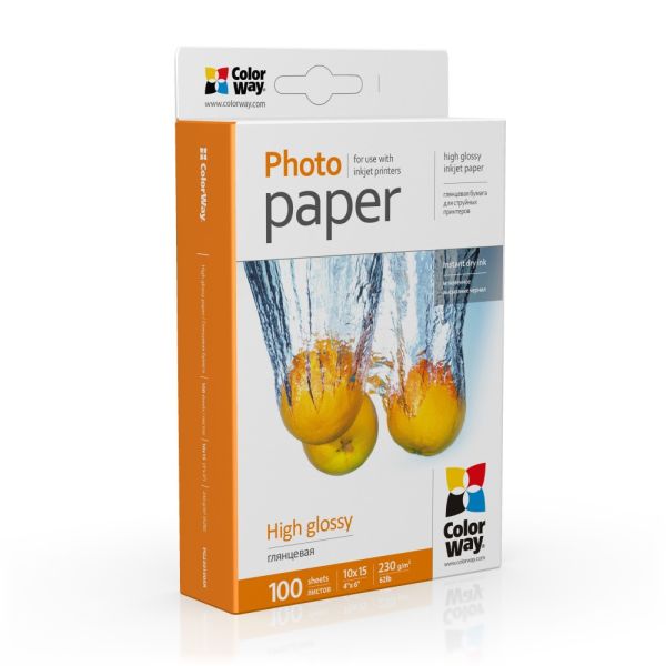 Fotopapier ColorWay Vysoko lesklý 230g/m²,100ks,10x15 (PG2301004R)