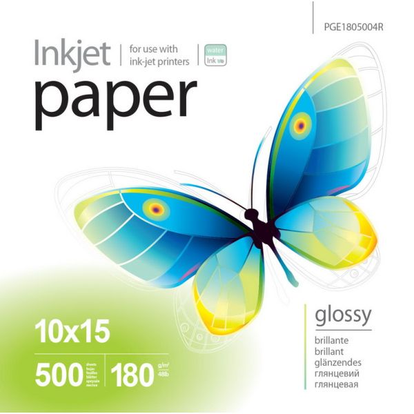 Fotopapier PrintPro Vysoko lesklý 180g/m²,500ks,10x15 (PGE1805004R)