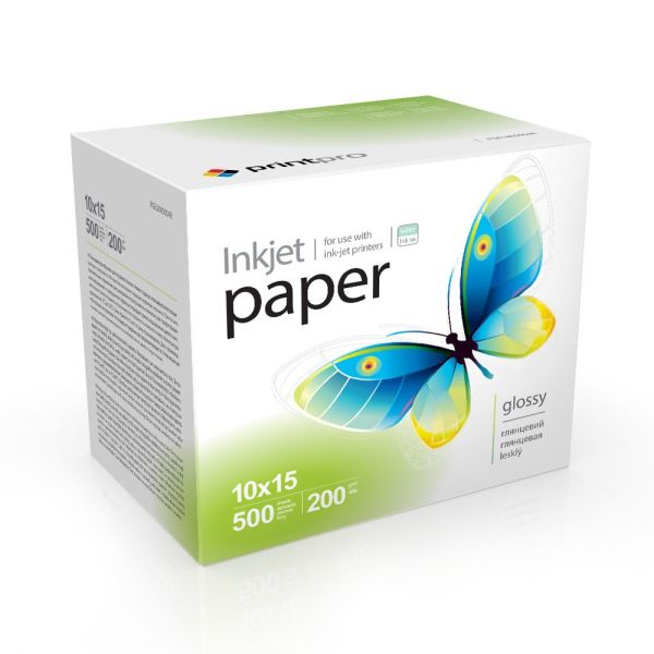 Fotopapier PrintPro Vysoko lesklý 200g/m²,500ks,10x15 (PGE2005004R)