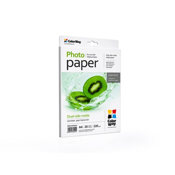 Fotopapier ColorWay Matný,obojstranný,220g/m²,20ks,A4 (PMD220020A4)