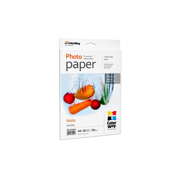 Fotopapier ColorWay Matný 135g/m²,50ks,A4 (PM135050A4)