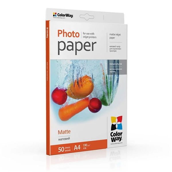 Fotopapier ColorWay Matný 190g/m²,50ks,A4 (PM190050A4)