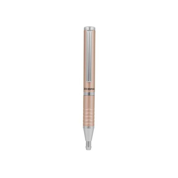 Guľôčkové pero, 0,24 mm, teleskopické, rose gold telo, ZEBRA "SL-F1", modrá