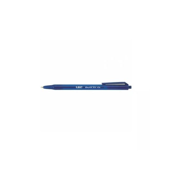 Guľôčkové pero, 0,32 mm, stláčací mechanizmus, BIC "Round Stic Clic", modré