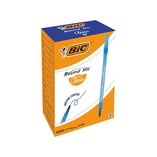 Guľôčkové pero, 0,32 mm, s vrchnákom, BIC "Round Stic Classic", modré