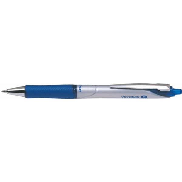 Guľôčkové pero, 0,25 mm, stáčací mechanizmus, kovový klip, PILOT "Acroball", modré