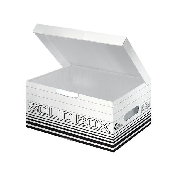 Archívny kontajner, S veľkosť, LEITZ "Solid", biela