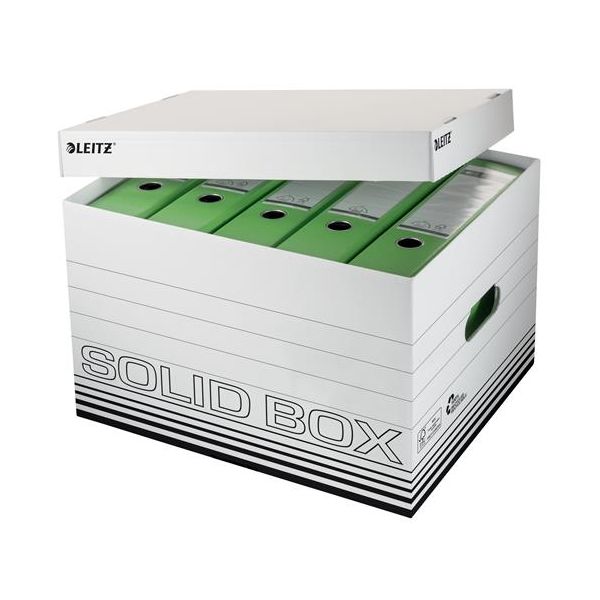Archívny kontajner, L veľkosť,  LEITZ "Solid", biela