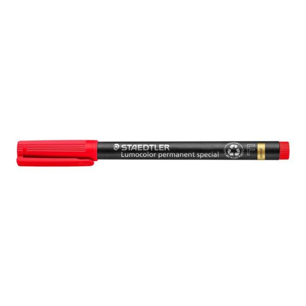 Permanentný popisovač, 0,6 mm, STAEDTLER "Lumocolor Special", červený