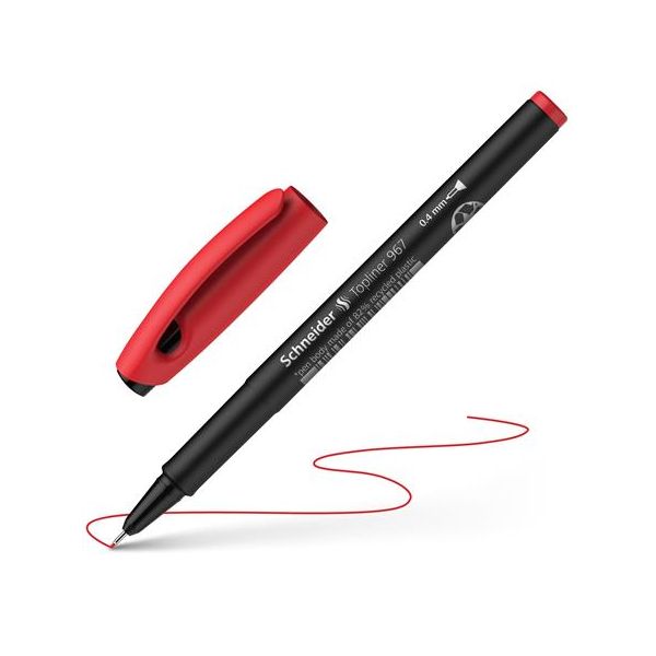 Liner, 0,4 mm, SCHNEIDER "Topliner 967", červený