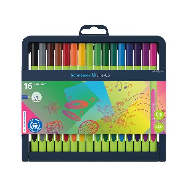 Sada linerov, 0,4 mm, SCHNEIDER "Line-Up", 16 rôznych farieb