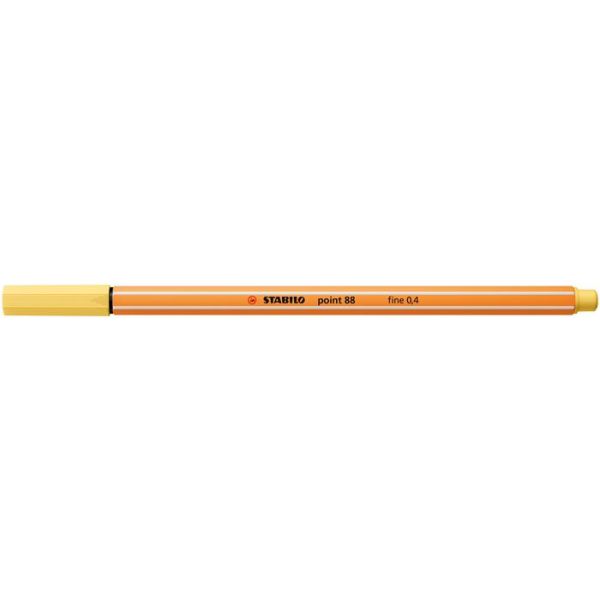 Liner, 0,4 mm, STABILO "Point 88", svetložltý